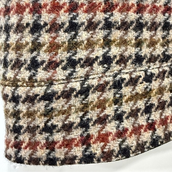 J Crew Classic Houndstooth 100% Wool Pencil Skirt in Fall Colours Size 2 - Picture 15 of 17